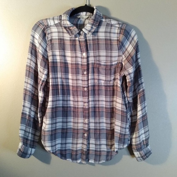 Lucky Brand Plaid Button Front Shirt Size Small - Picture 1 of 11